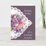 Flower Bouquet Daughter Birthday Card<br><div class="desc">Vintage Flower Bouquet for your Daughter  Birthday  inside verse includes May you be showered with God's love and joy on your special day and every day</div>