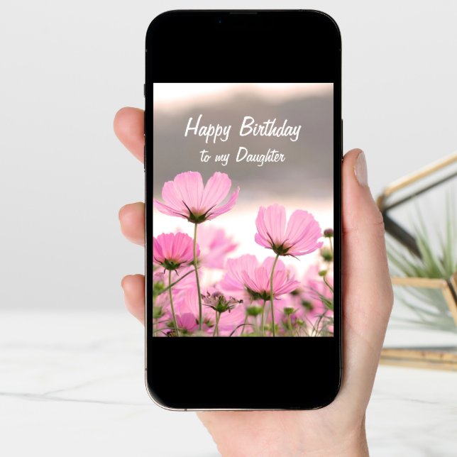  Flower Bouquet Daughter Birthday Christian Card (Front Digital)