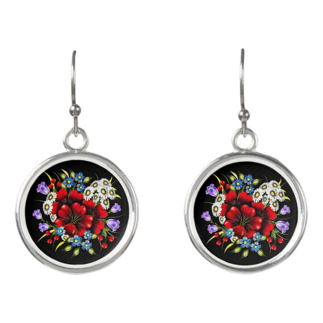 Flower Bouquet Earrings (Front)