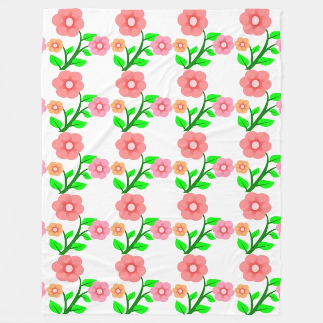 FLOWER BOUQUET FLEECE BLANKET (Front)