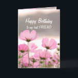Flower Bouquet Friend Christian Birthday Card<br><div class="desc">Vintage Flower Bouquet for your Best Friend Birthday  inside verse includes May you be showered with God's love and joy on your special day and every day</div>