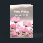 Flower Bouquet Friend Christian Birthday Card<br><div class="desc">Vintage Flower Bouquet for your Best Friend Birthday  inside verse includes May you be showered with God's love and joy on your special day and every day</div>