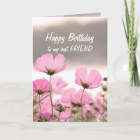 Flower Bouquet Friend Christian Birthday Card