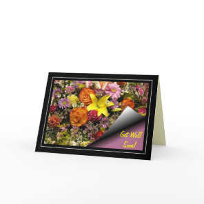 Flower Bouquet Get Well Card