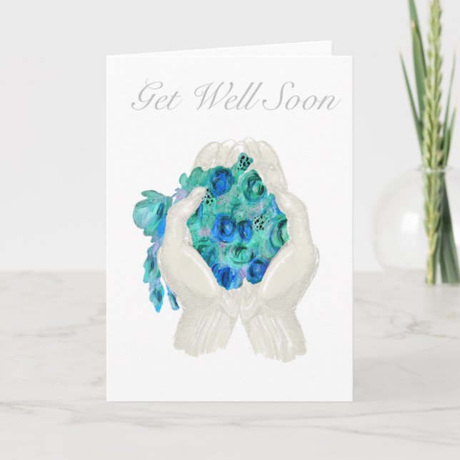 Flower Bouquet Get Well Card (Front)