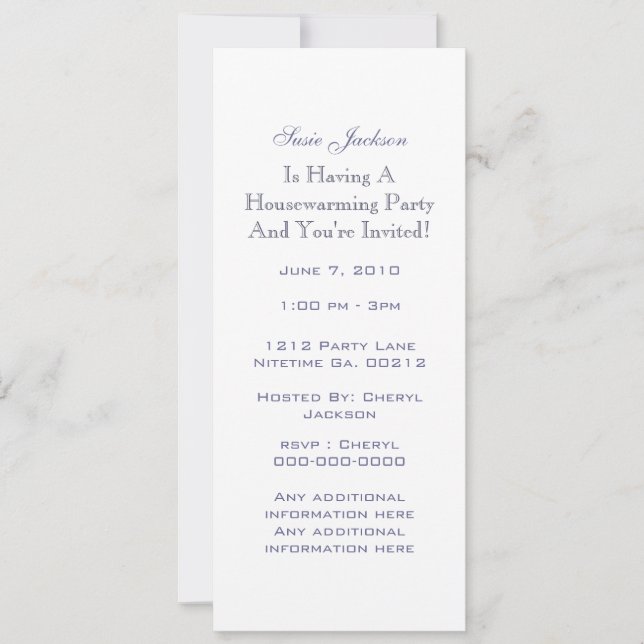 Flower Bouquet Housewarming Party Invitations (Front)