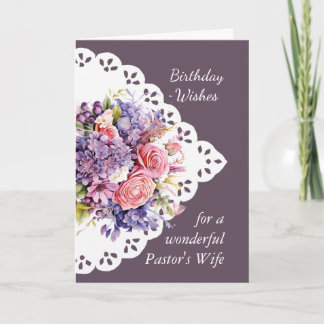  Flower Bouquet Pastor's Wife Birthday Card