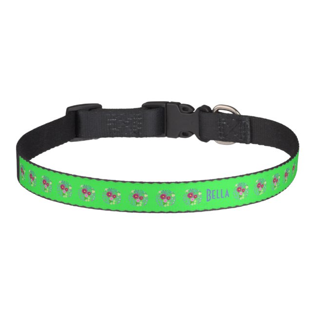 Flower Bouquet Personalized Pet Collar (Front)