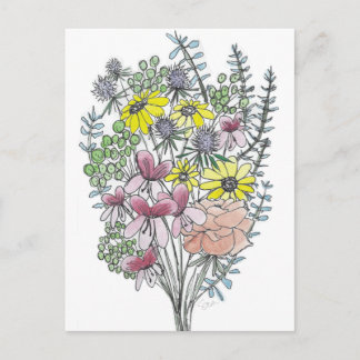 Flower Bouquet Postcard
