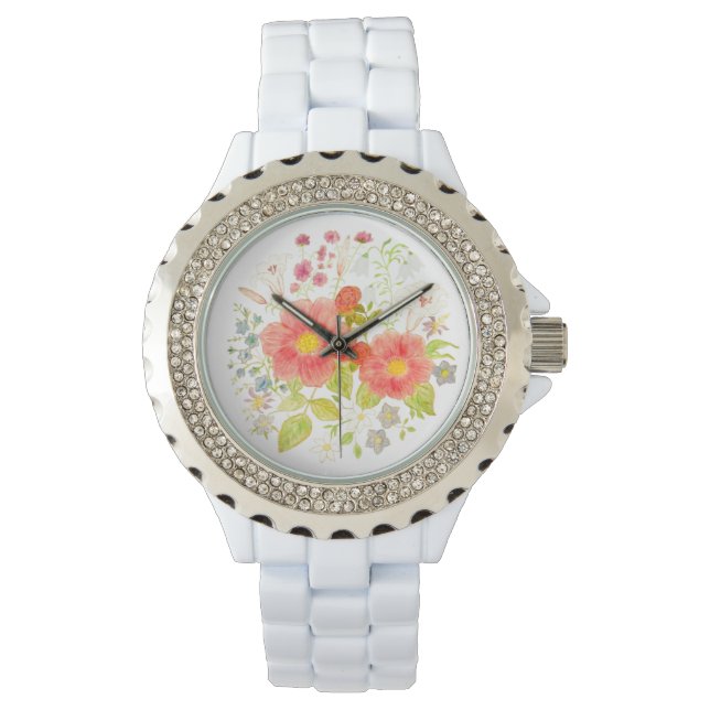Flower Bouquet Rose e-Watch Watch (Front)
