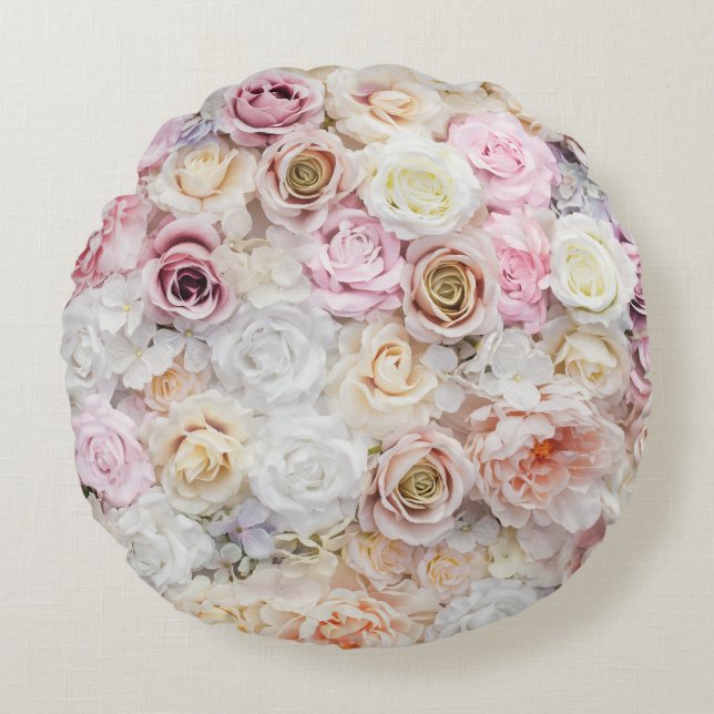 Flower Bouquet  Round Pillow (Front)