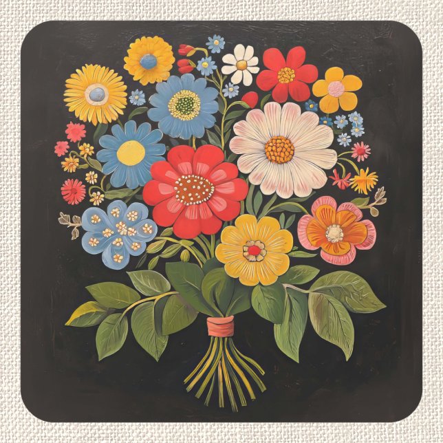 Flower Bouquet Square Sticker (Creator Uploaded)