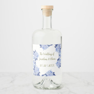 Flower Bouquet Thank You Design   Elegant Liquor Bottle Label