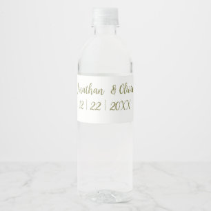 Flower Bouquet Thank You Design Elegant Water Bottle Label