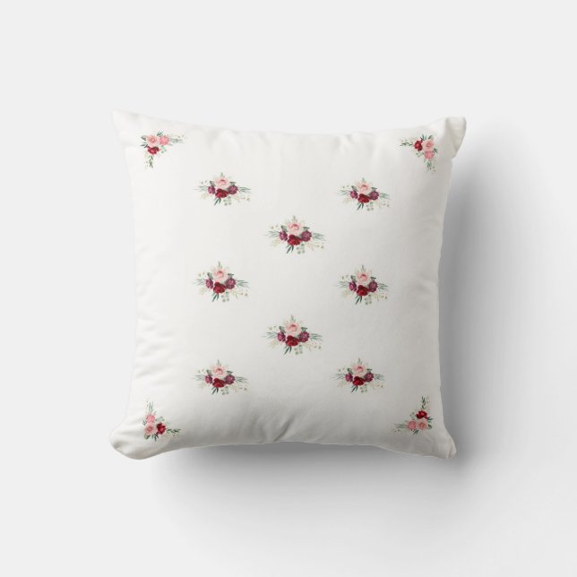Flower Bouquet  Throw Pillow (Front)