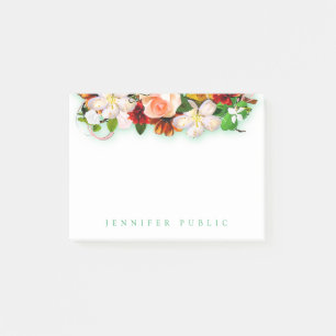 Flower Bouquet Trendy Colorful Watercolor Floral Post-it Notes