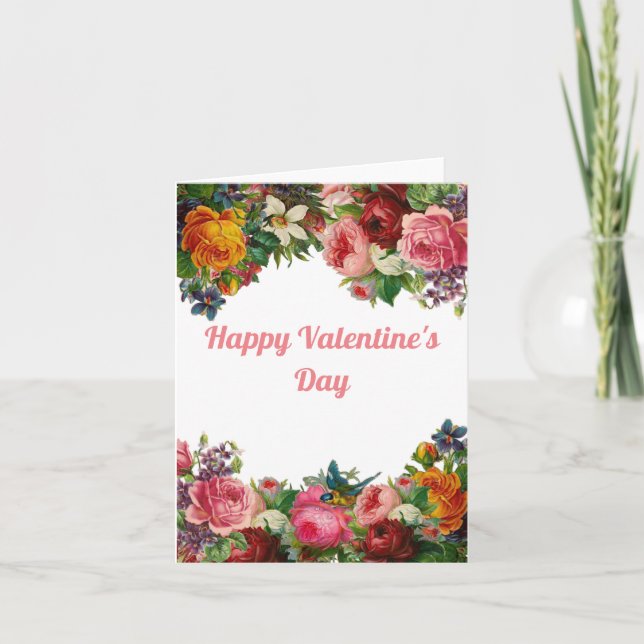 Flower Bouquet Valentine's Day Card (Front)