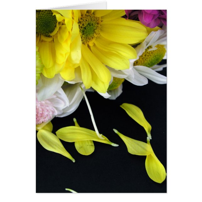 Flower Bouquet with loose petals (Card) Cards (Front)