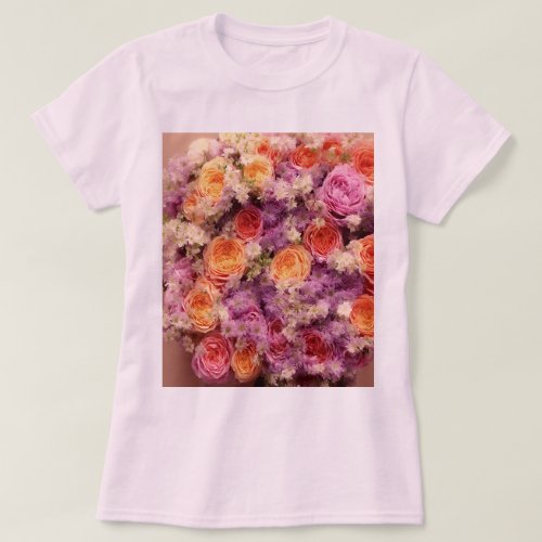 Flower Bouquet Womens Pink T_Shirt