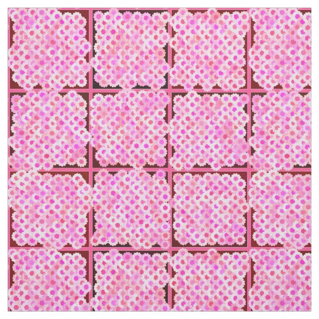Flower box pattern, shades of pink fabric (Swatch)