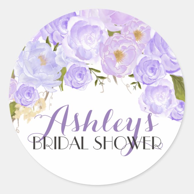 Flower Bridal Shower Sticker (Front)