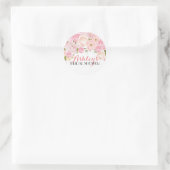 Flower Bridal Shower Sticker (Bag)