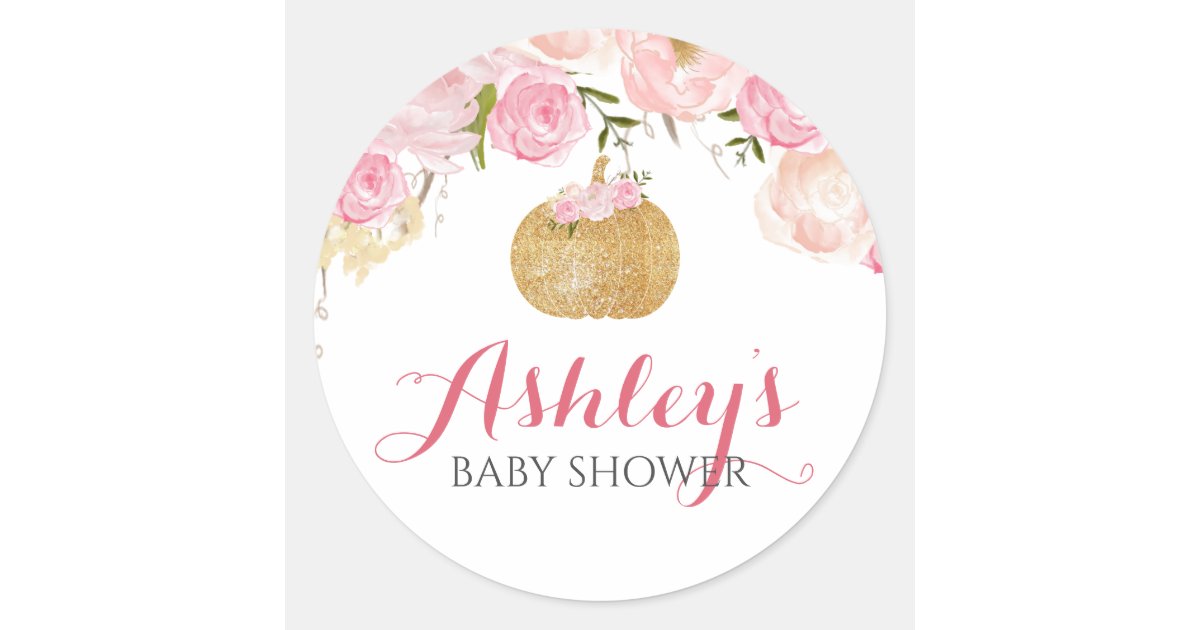 Flower Bridal Shower Sticker | Zazzle