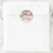 Flower Bridal Shower Sticker (Bag)