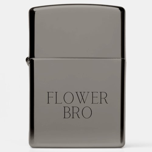 Flower Bro_ Simple  Zippo Lighter