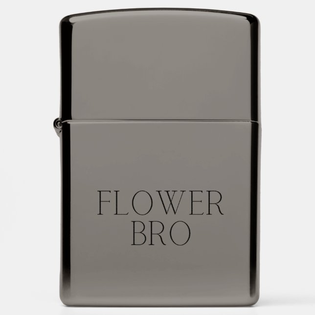 Flower Bro- Simple  Zippo Lighter (Front)