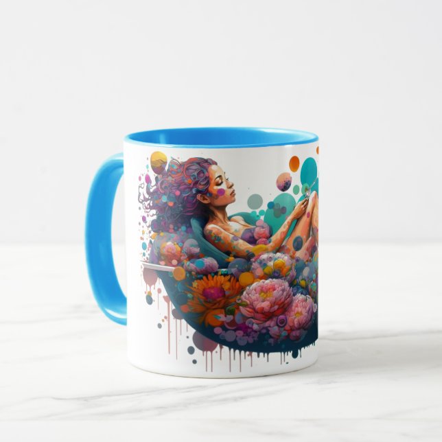 Flower Bubble Bliss Mug (Front Left)