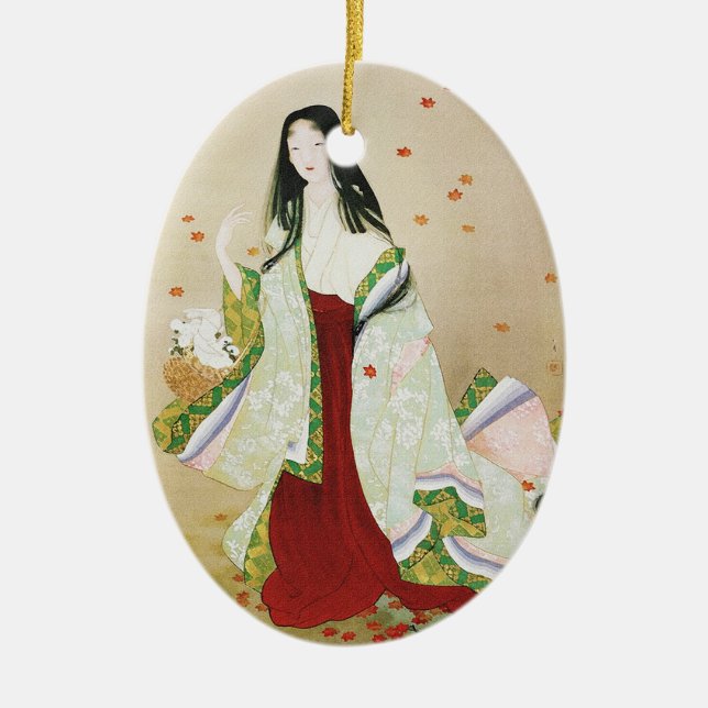 flower bud ceramic ornament (Front)