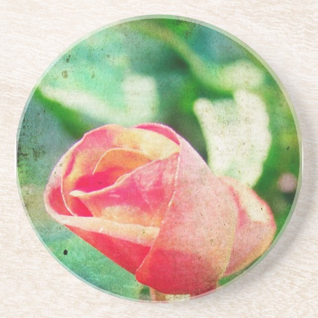 Flower Bud Sandstone Coaster (Front)