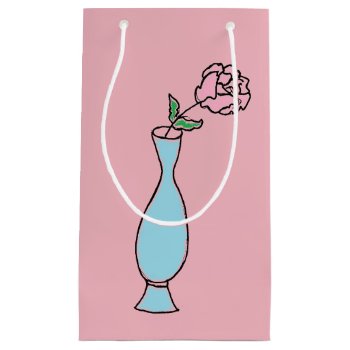 Flower Bud Vase Decorative Drawing Small Gift Bag by CorgisandThings at Zazzle
