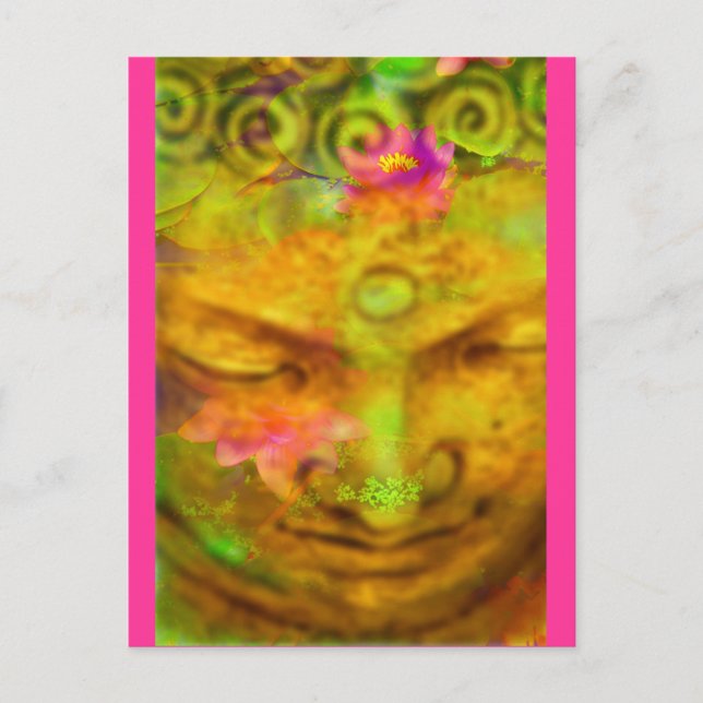 Flower Buddha Postcard (Front)