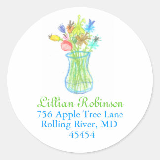 Flower bunch address label