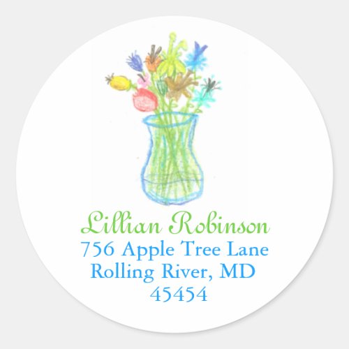 Flower bunch address label
