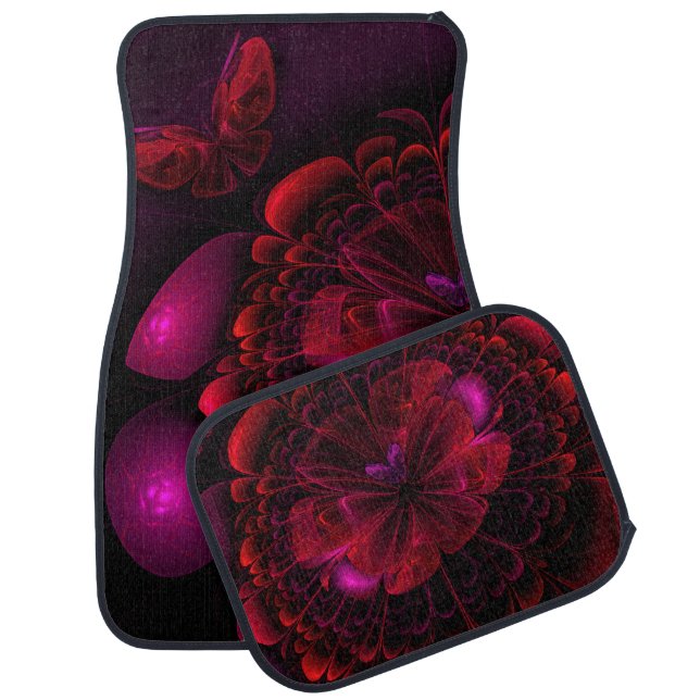 Flower Burst Car Floor Mat (Set)