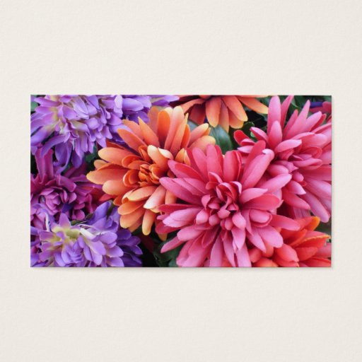 Customizable Flower Bursts Business Card Template
