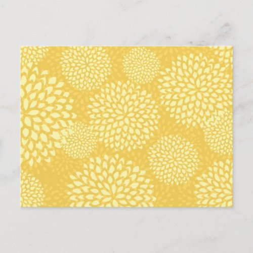 Flower Bursts on Yellow Postcard