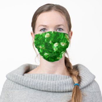 Flower Bush Pattern (Green) Cloth Face Mask