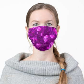 Flower Bush Pattern (Purple / Pink) Cloth Face Mask