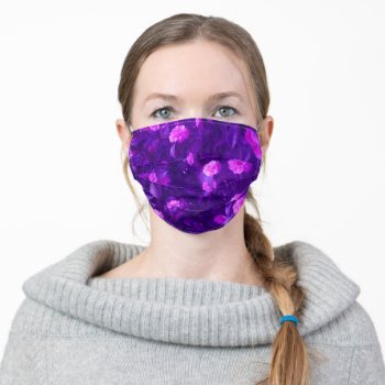 Flower Bush Pattern (Violet / Purple / Pink) Cloth Face Mask