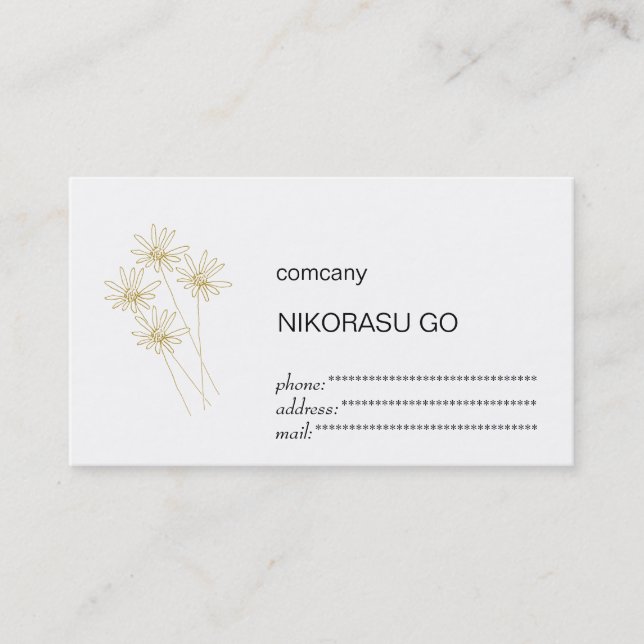 flower business card (Front)