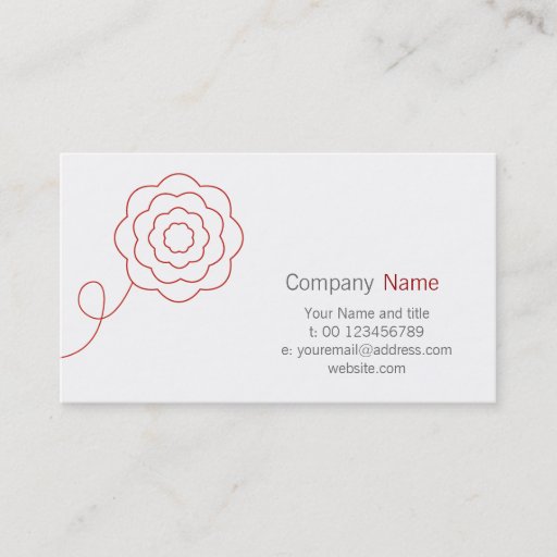 Customizable Flower Business Card