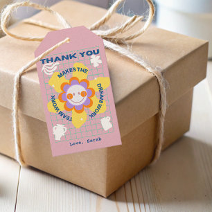 Flower Business Team Employee Colleague Thank You Gift Tags