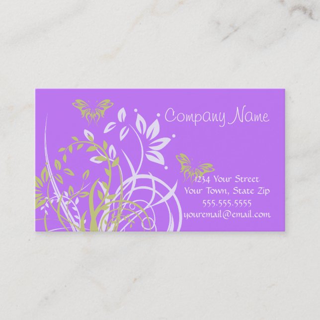 Flower Butter Customized Business Cards (Front)
