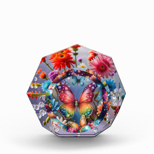 Flower Butterfly Acrylic Award