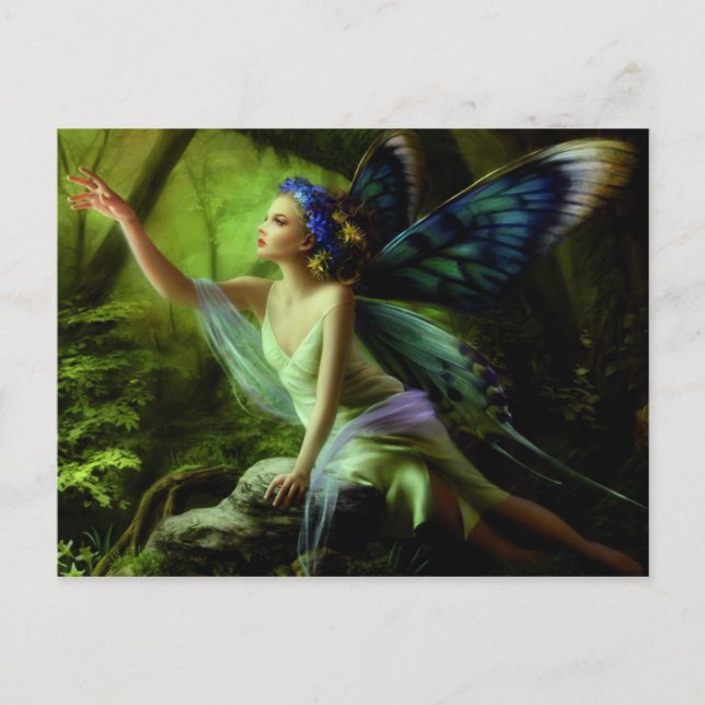 Flower Butterfly Fairy Postcard (Front)