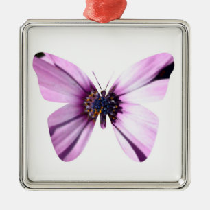 Flower Butterfly Metal Ornament